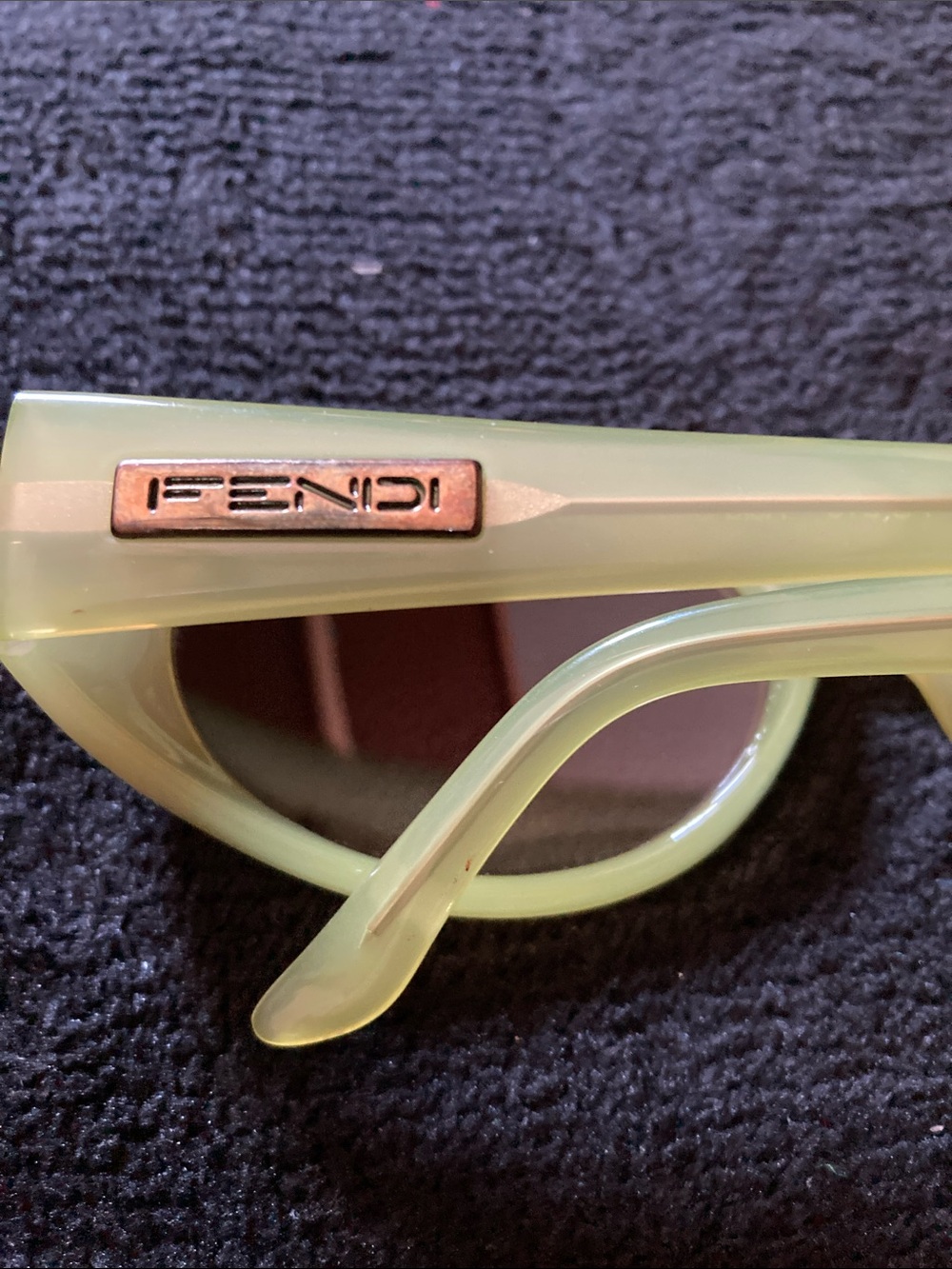 Fendi Translucent Green Oval Sunglasses - Picture 3 of 10